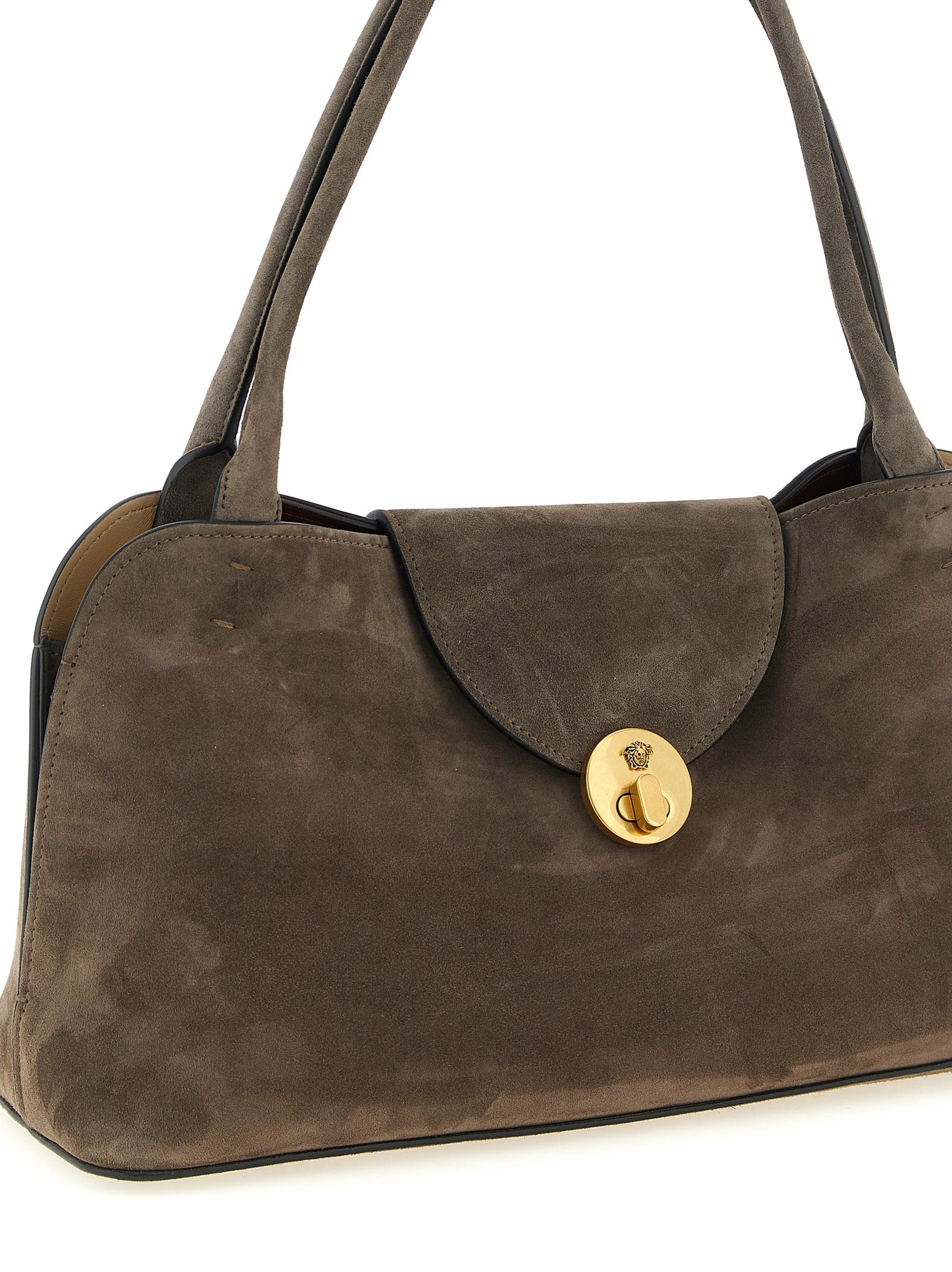 Versace Brown Calfskin Shoulder Bag Versace Xosier
