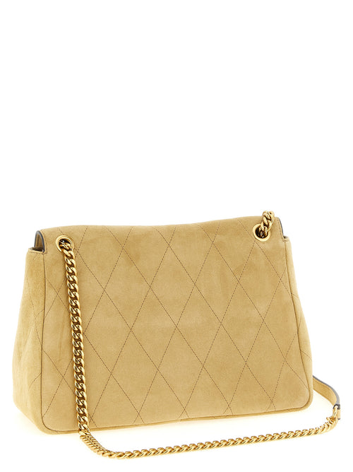 Beige Calfskin Shoulder Bag