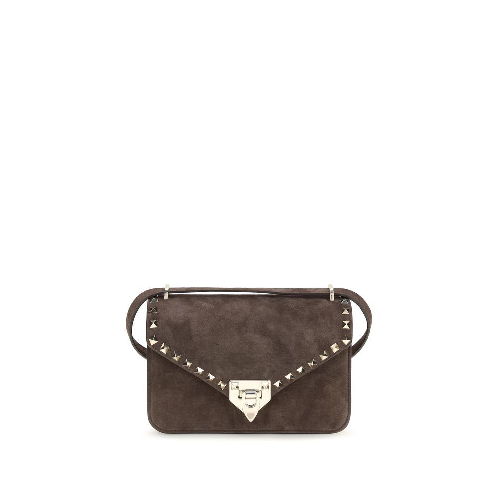 Valentino Garavani Brown Suede Leather Shoulder Bag Valentino Garavani Xosier