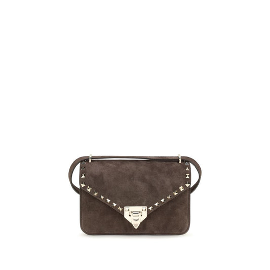 Valentino Garavani Brown Suede Leather Shoulder Bag Valentino Garavani Xosier
