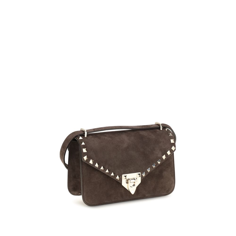 Valentino Garavani Brown Suede Leather Shoulder Bag Valentino Garavani Xosier