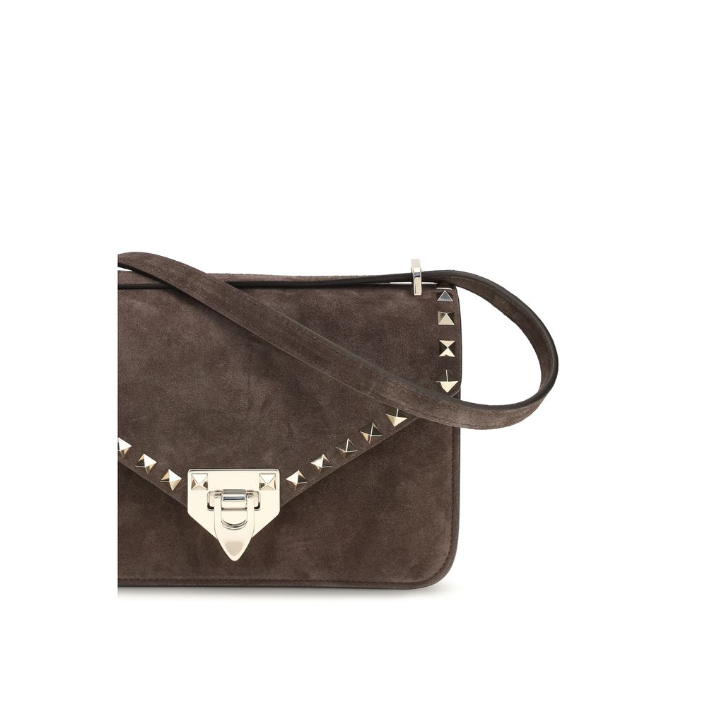 Valentino Garavani Brown Suede Leather Shoulder Bag Valentino Garavani Xosier