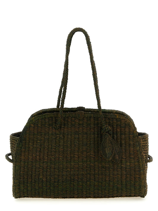 Jacquemus Bicolor Raffia Tote Bag Jacquemus Xosier