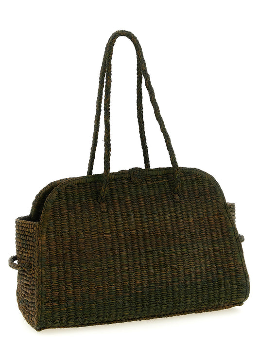 Jacquemus Bicolor Raffia Tote Bag Jacquemus Xosier
