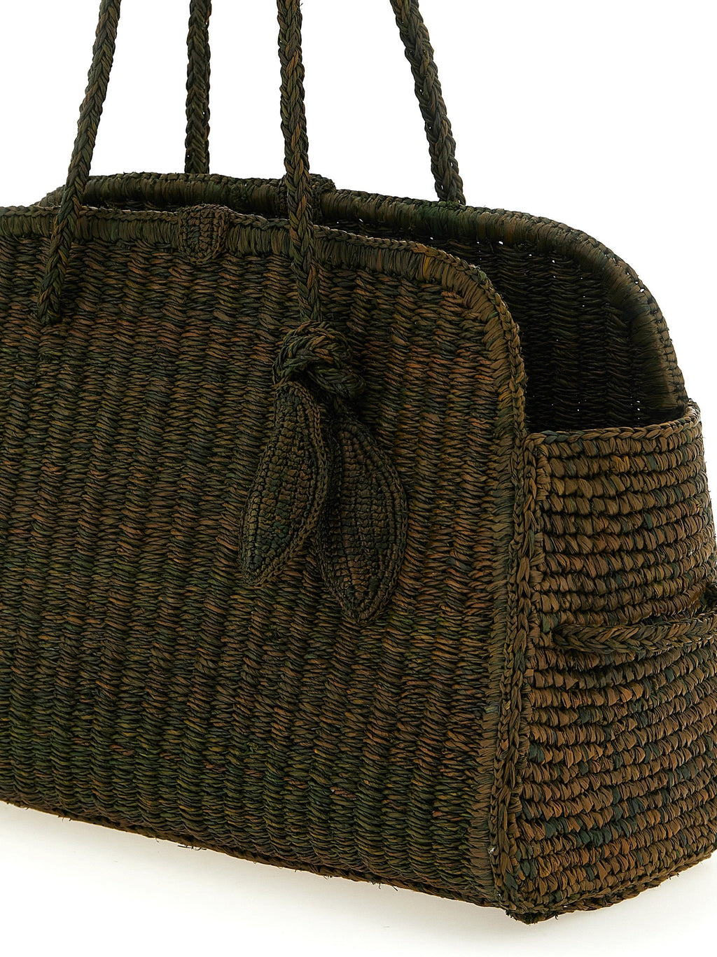 Jacquemus Bicolor Raffia Tote Bag Jacquemus Xosier