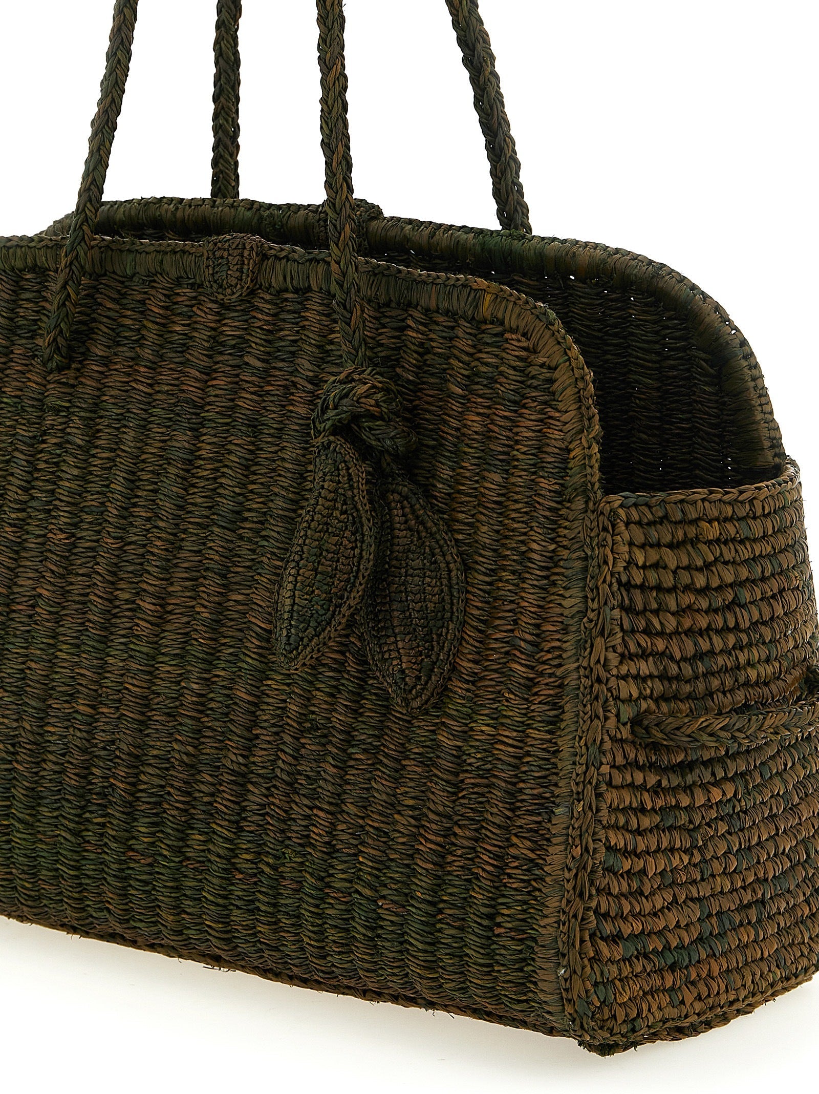 Jacquemus Bicolor Raffia Tote Bag Jacquemus Xosier