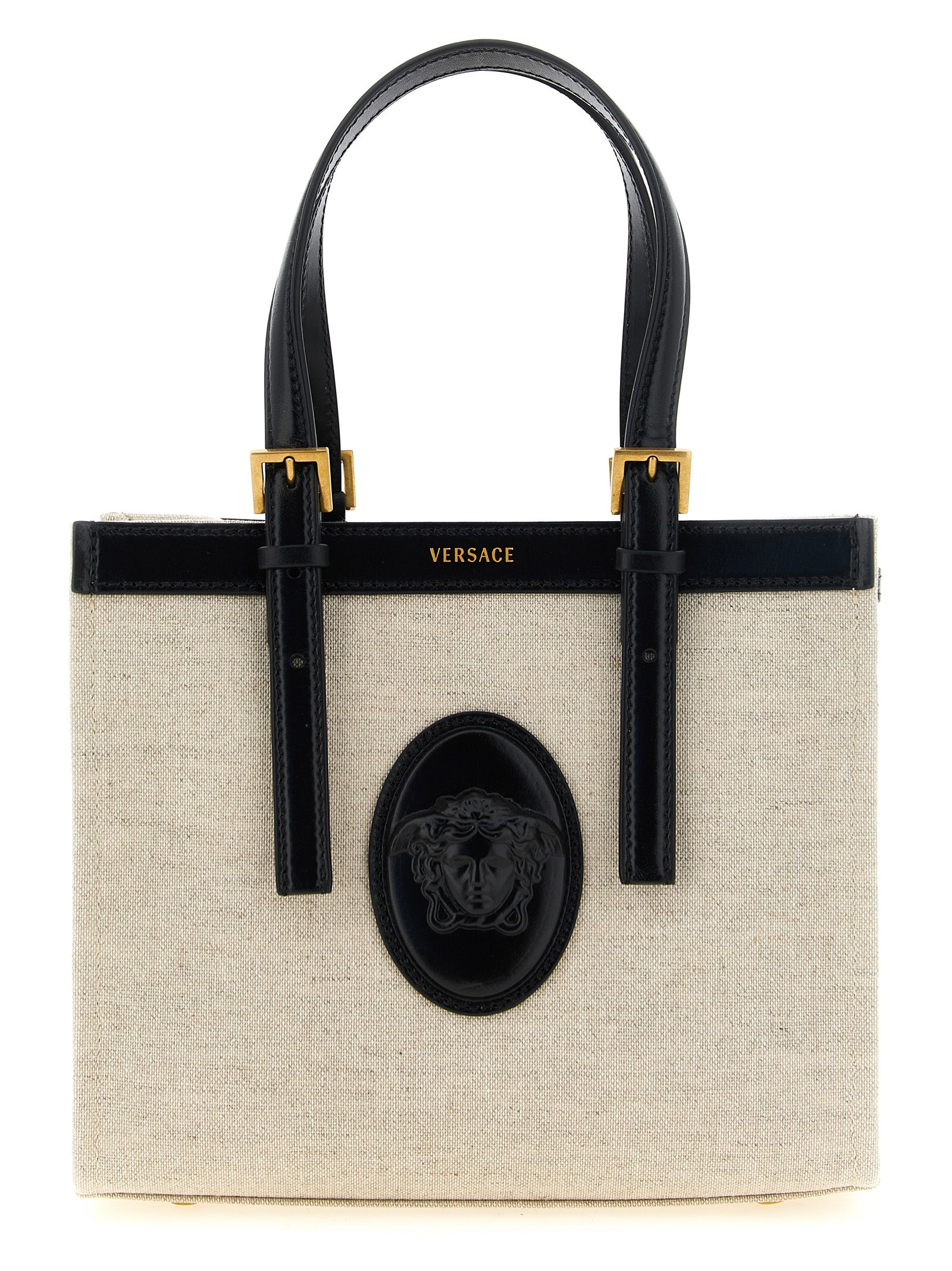 Versace Beige Linen Tote Bag Versace Xosier