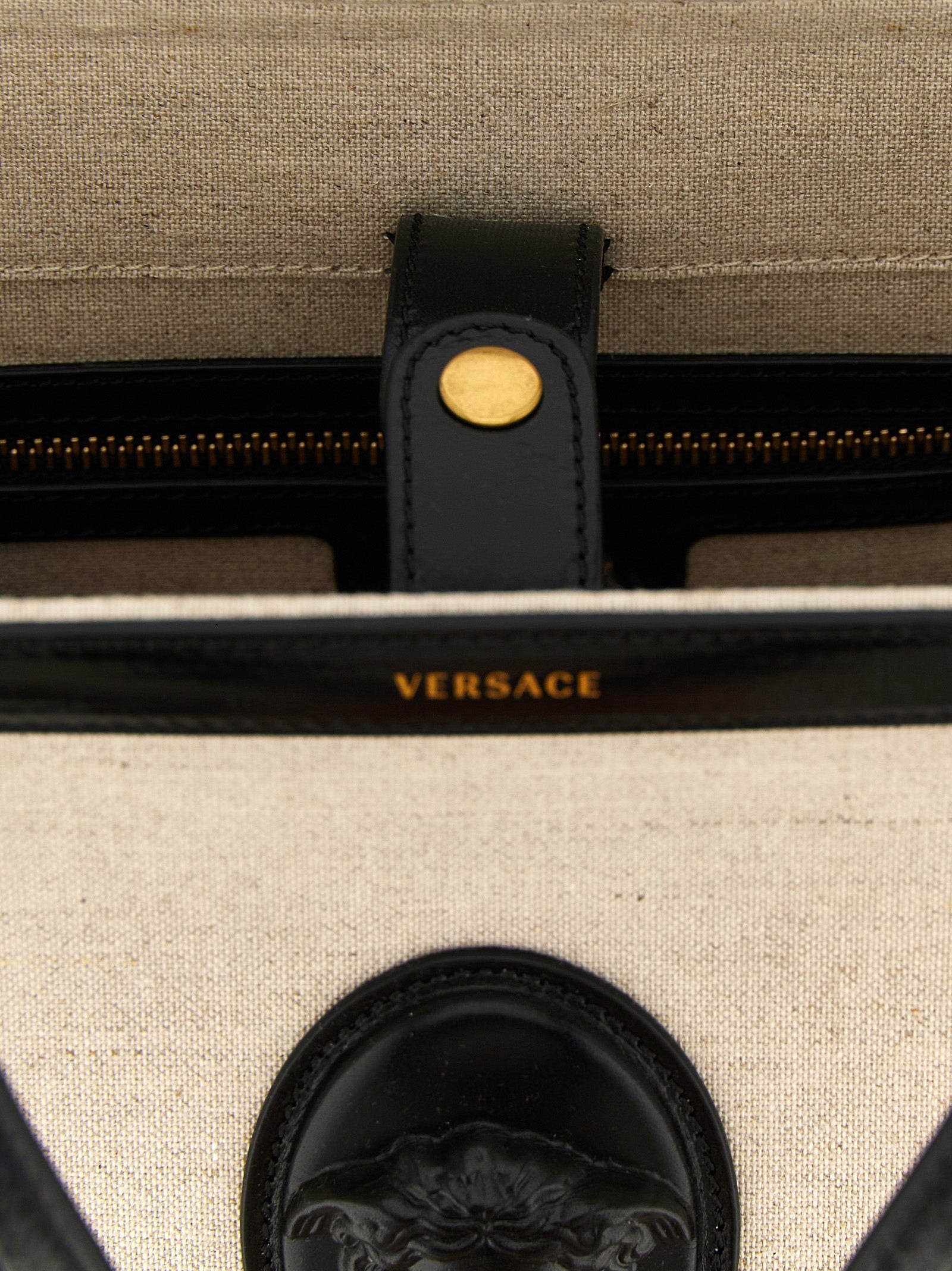 Versace Beige Leather Tote Bag Versace Xosier