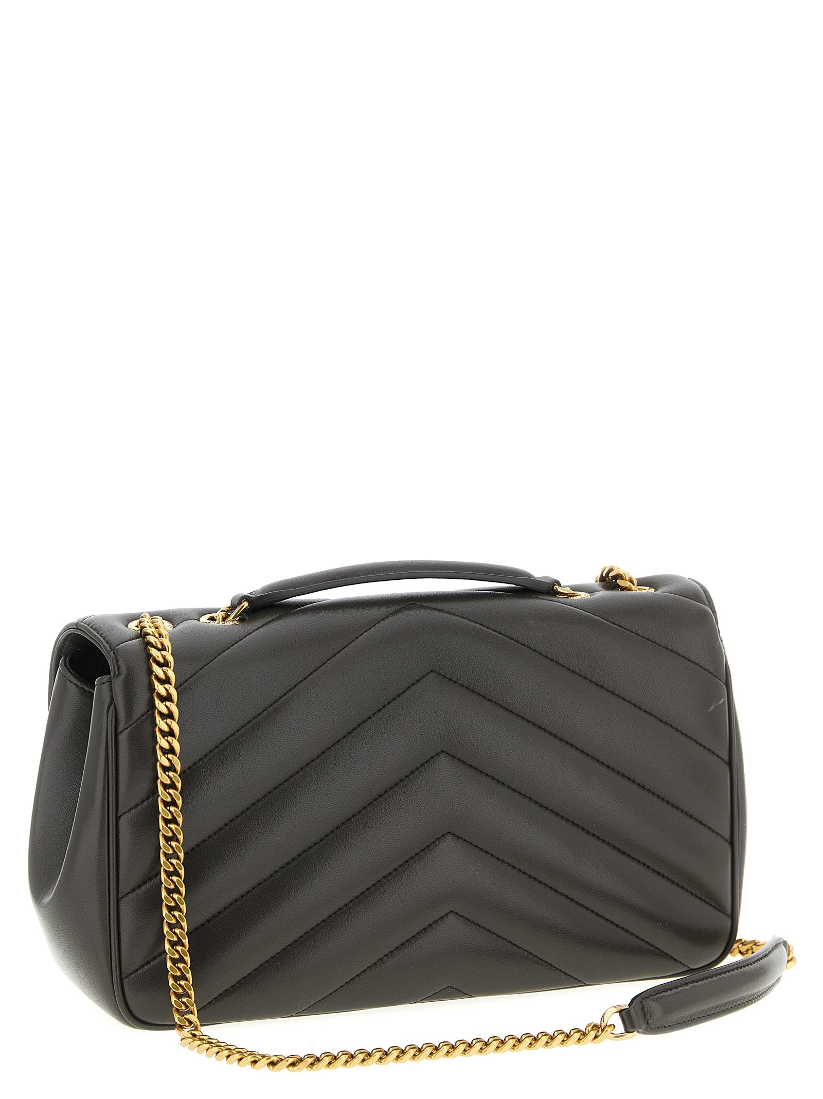 Brown Lamb Leather Shoulder Bag