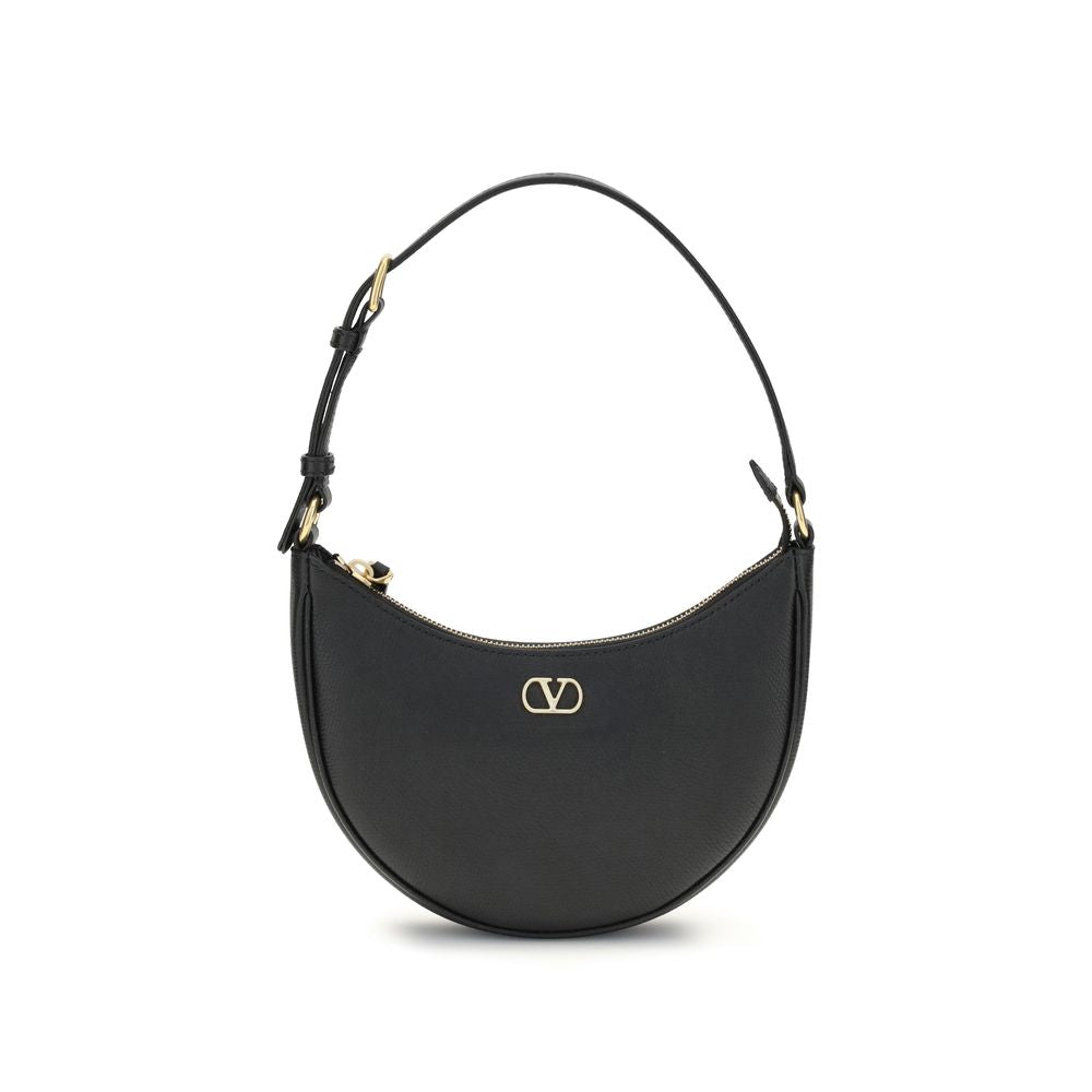Valentino Garavani Black Calf Leather Bos Taurus Shoulder Bag Valentino Garavani Xosier