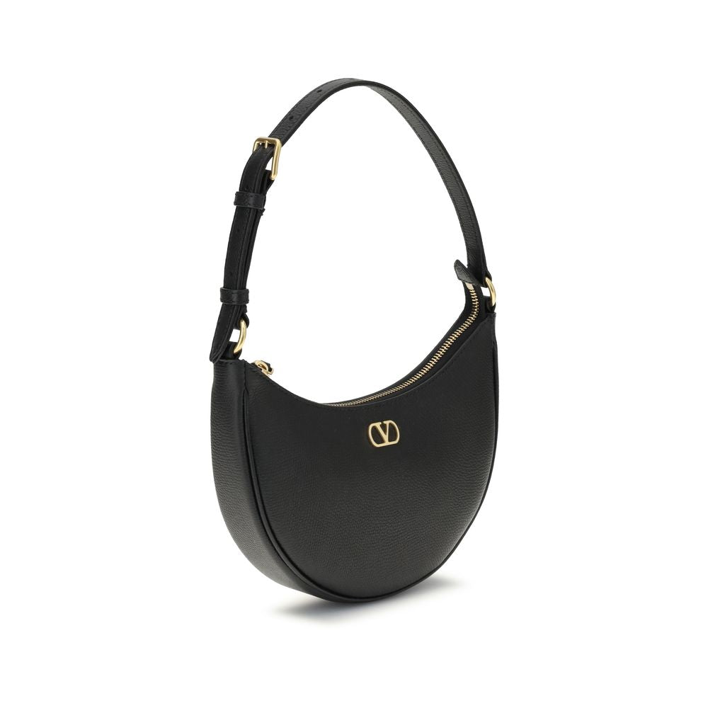 Valentino Garavani Black Calf Leather Bos Taurus Shoulder Bag Valentino Garavani Xosier