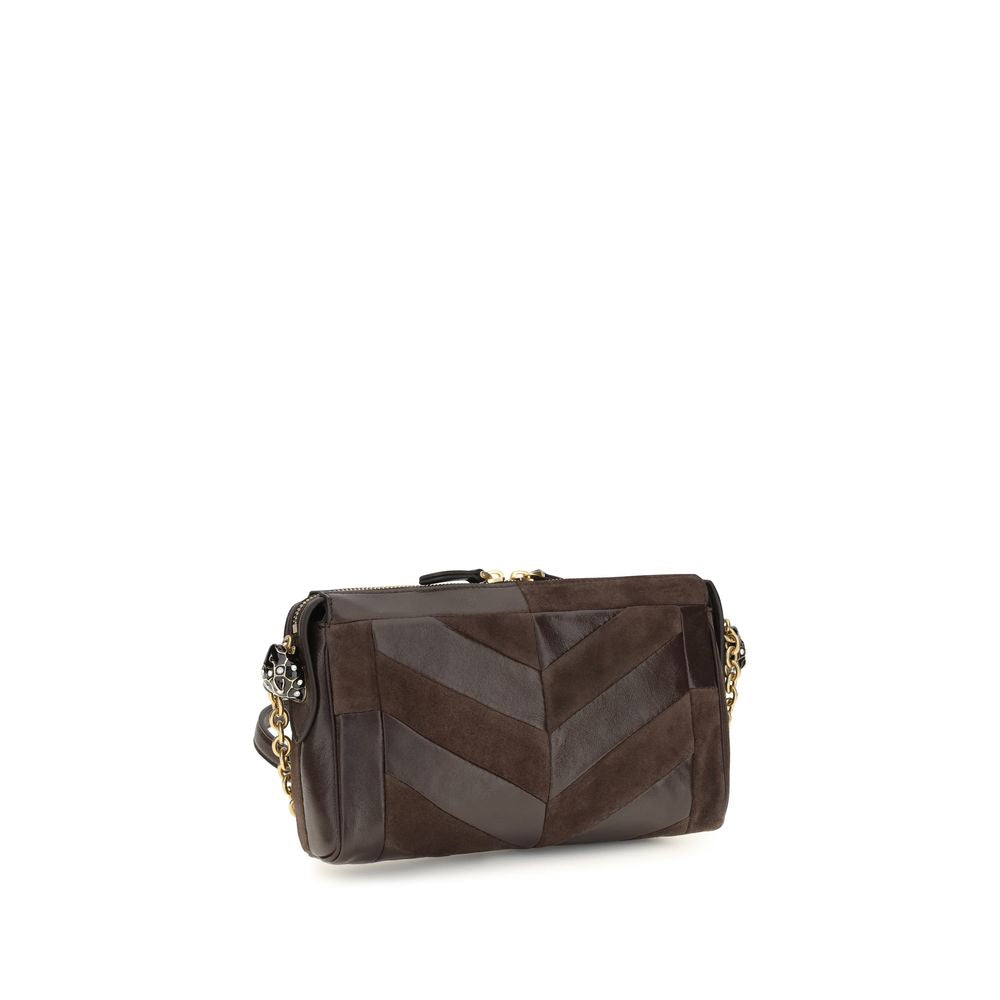 Valentino Garavani Brown Calf Leather Bos Taurus Shoulder Bag Valentino Garavani Xosier