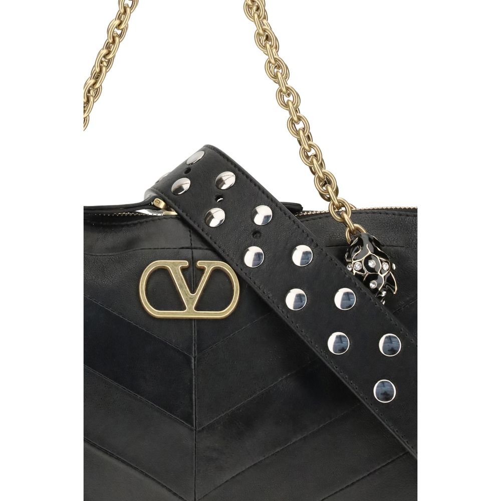 Valentino Garavani Black Lamb Ovis Aries Aries Shoulder Bag Valentino Garavani Xosier