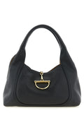Black Calfskin Shoulder Bag