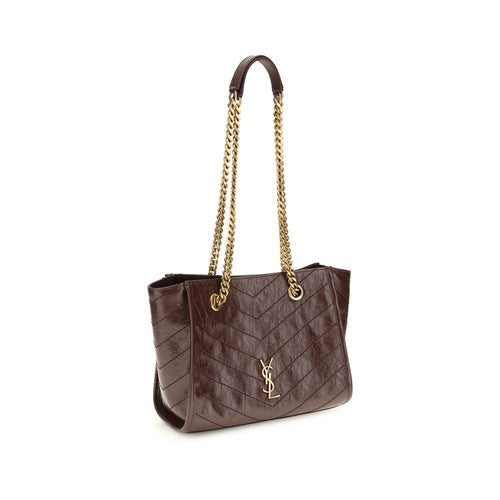 Saint Laurent Brown Calf Leather Bos Taurus Shoulder Bag