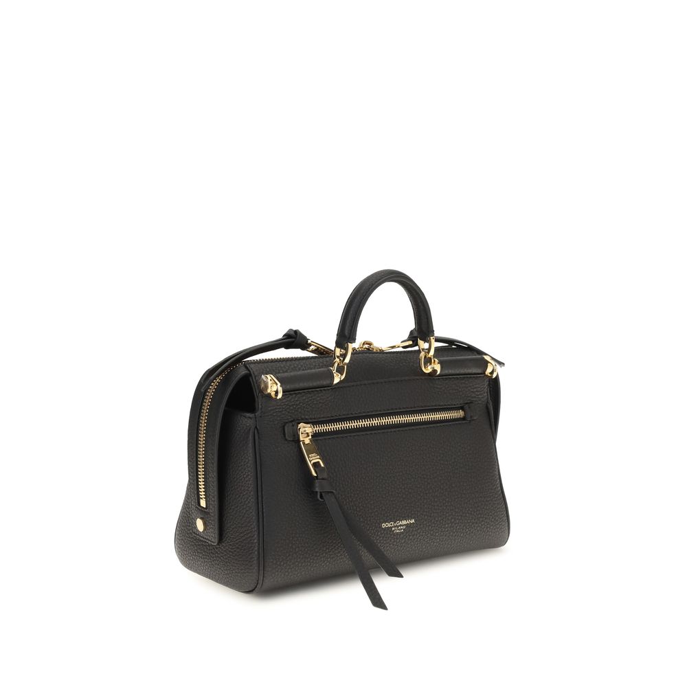 Dolce & Gabbana Black Calf Leather Bos Taurus Handbag Dolce & Gabbana Xosier