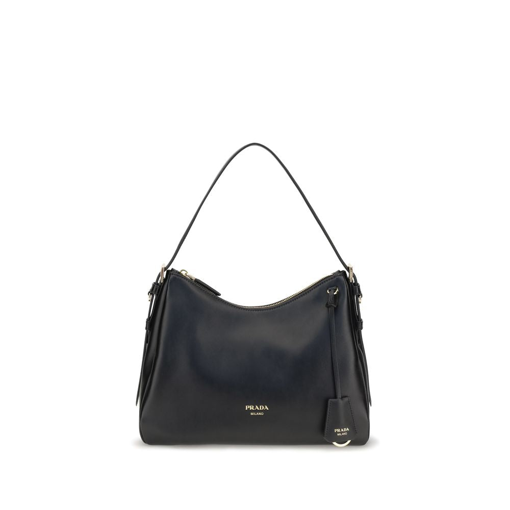 Prada Black Calf Leather Bos Taurus Shoulder Bag Prada Xosier
