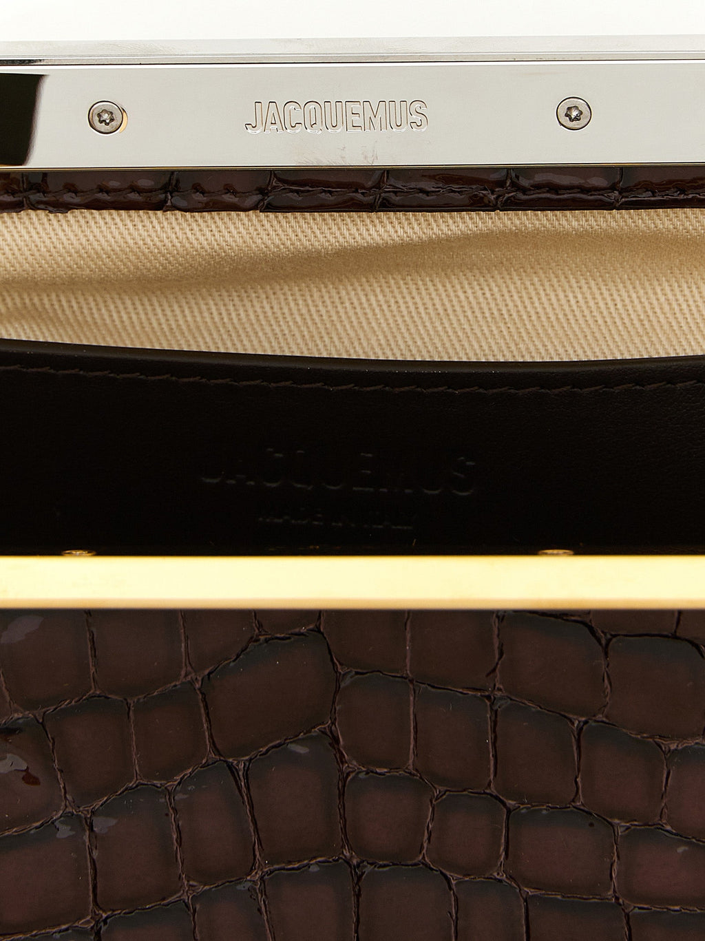 Jacquemus Brown Goatskin Clutch Bag Jacquemus Xosier
