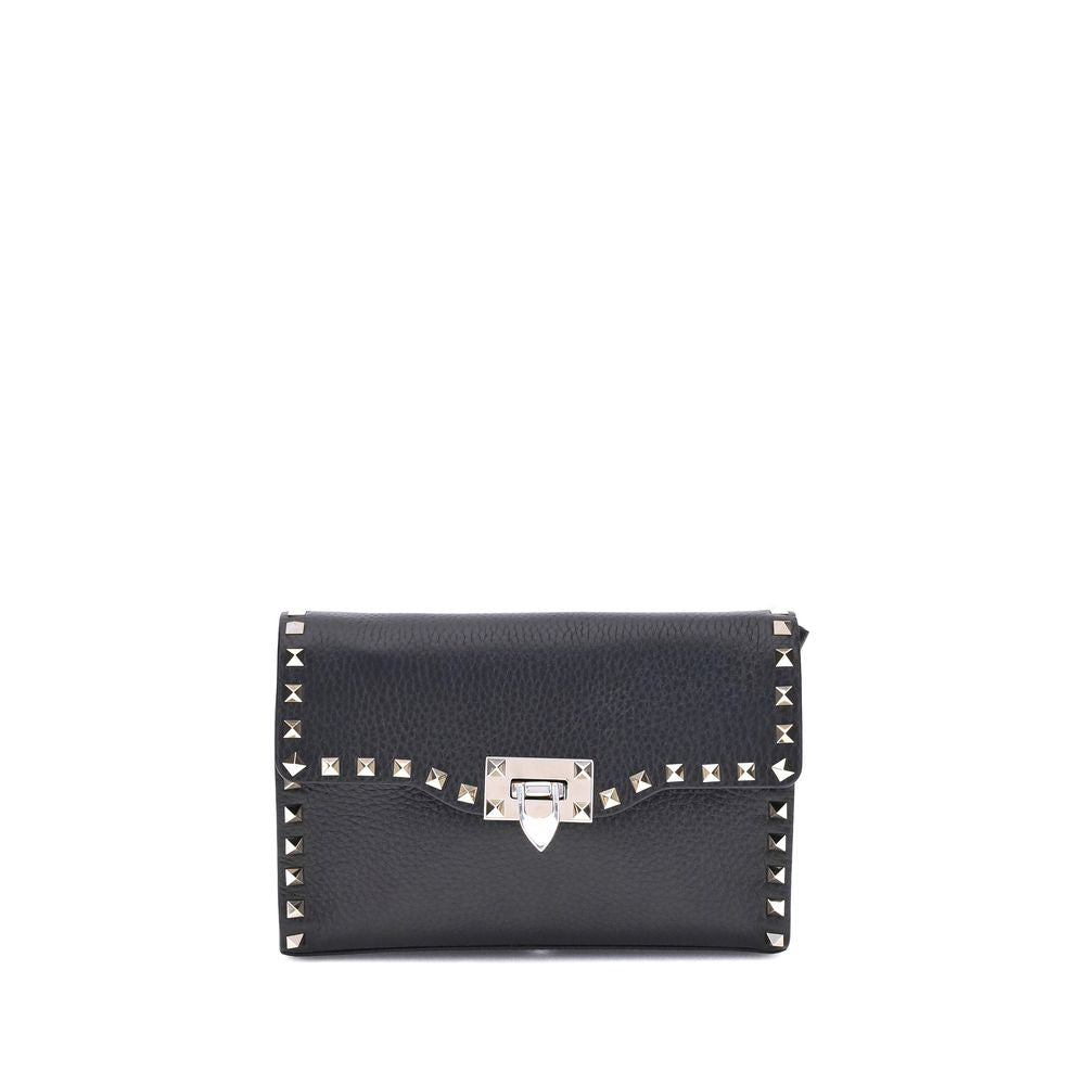 Valentino Garavani Black Calf Leather Bos Taurus Shoulder Bag Valentino Garavani Xosier