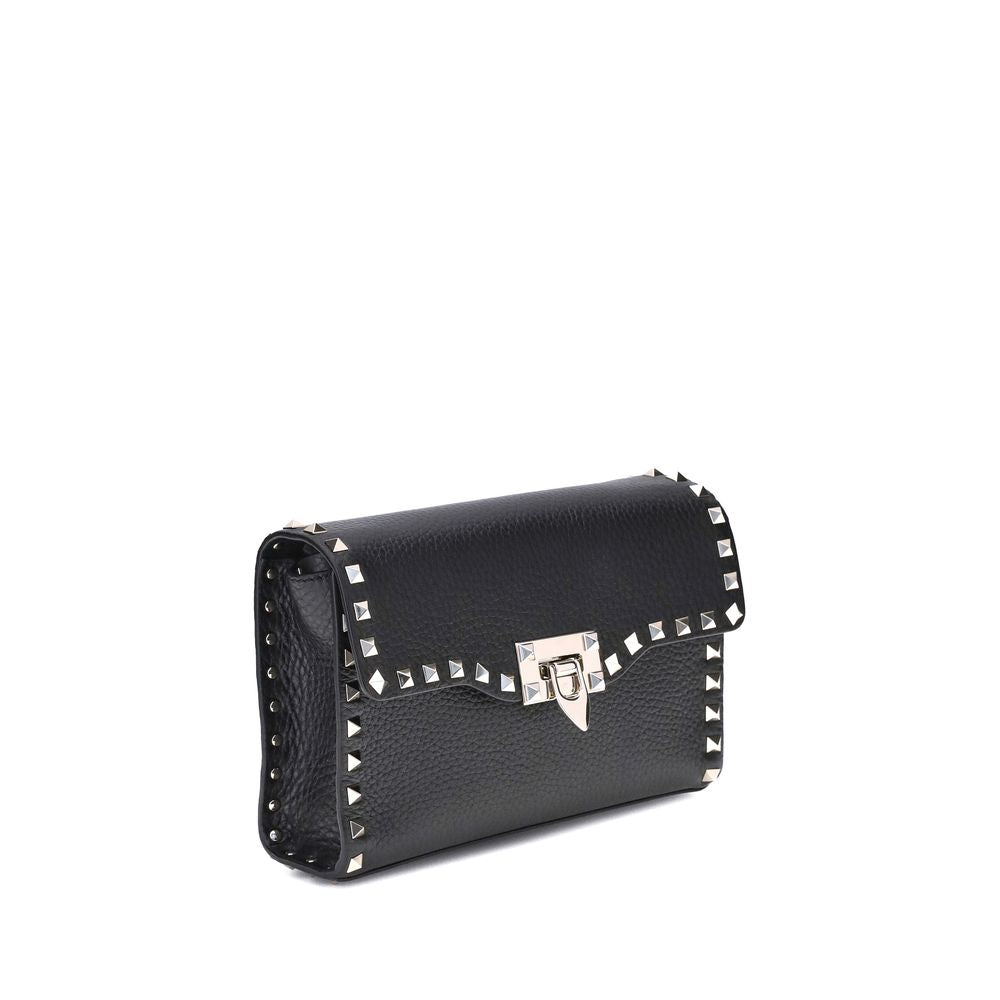 Valentino Garavani Black Calf Leather Bos Taurus Shoulder Bag Valentino Garavani Xosier