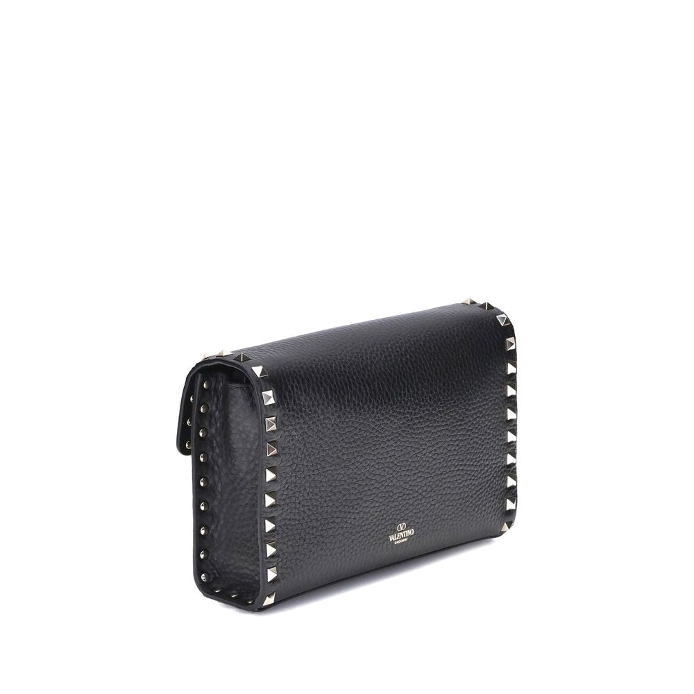 Valentino Garavani Black Calf Leather Bos Taurus Shoulder Bag Valentino Garavani Xosier