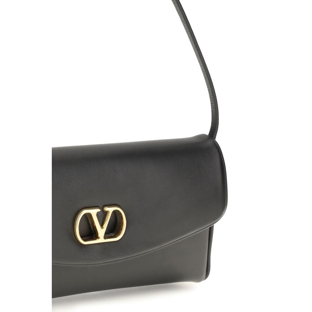 Valentino Garavani Brown Calf Leather Bos Taurus Shoulder Bag Valentino Garavani Xosier