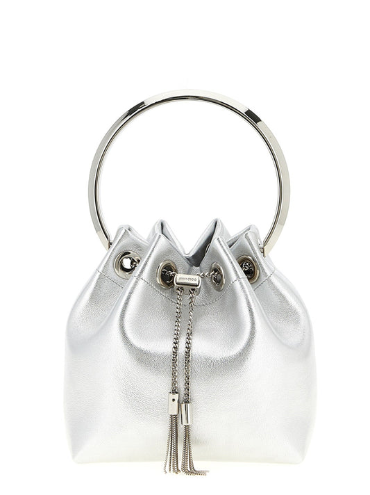 Jimmy Choo Silver Lamb Leather Handbag Jimmy Choo Xosier