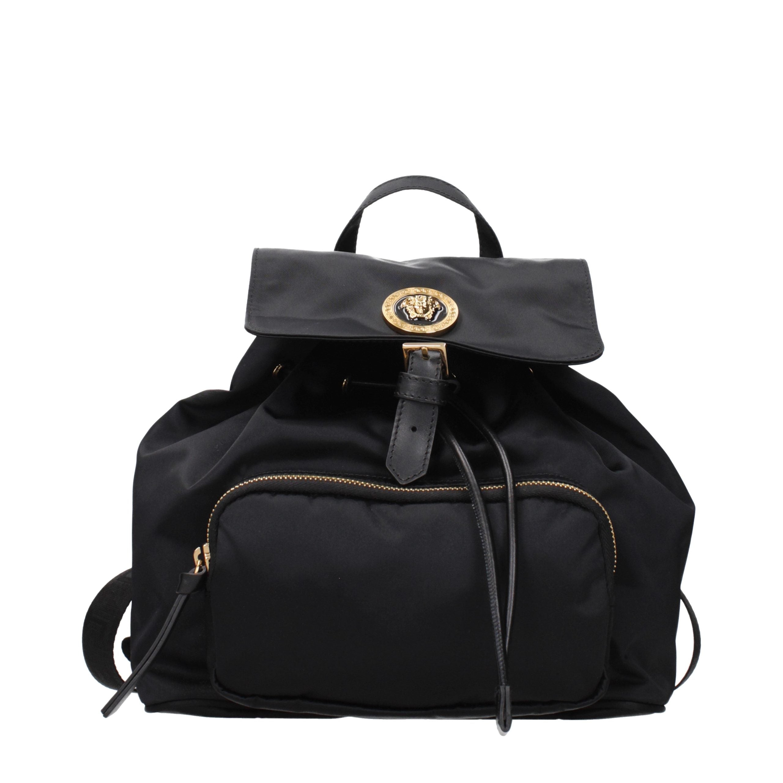 Versace Black Fabric Backpack Versace Xosier