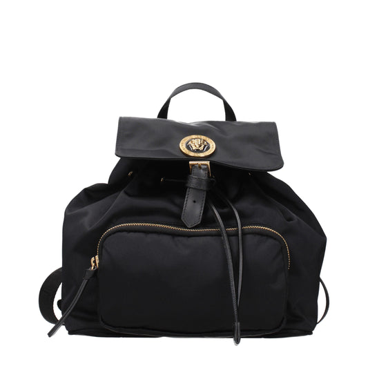Versace Black Fabric Backpack Versace Xosier