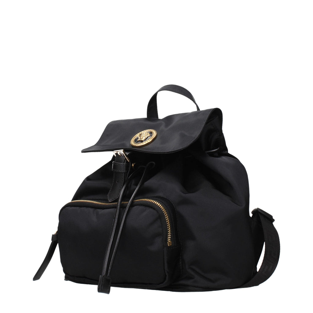 Versace Black Fabric Backpack Versace Xosier