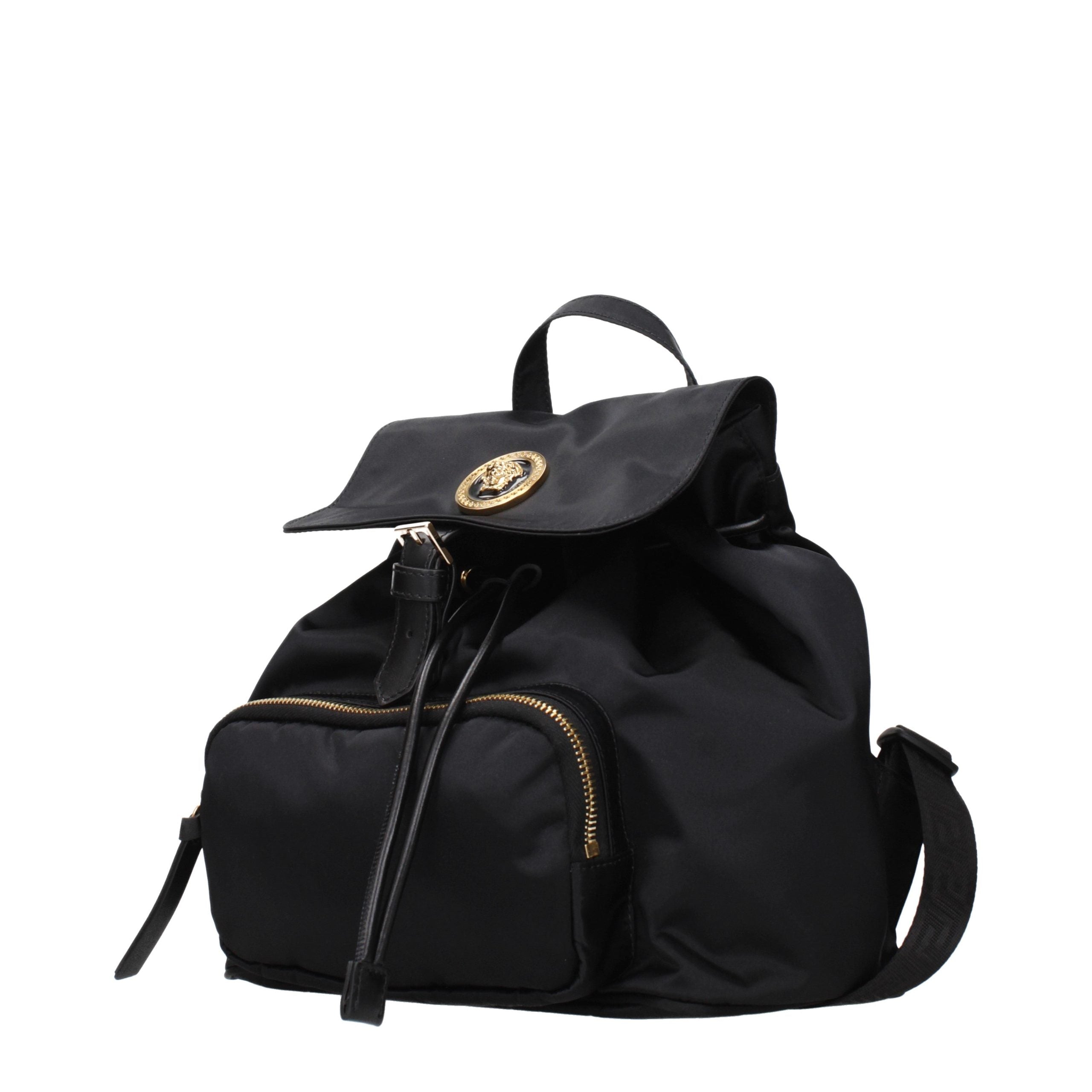 Versace Black Fabric Backpack Versace Xosier