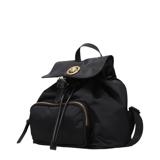 Versace Black Fabric Backpack Versace Xosier