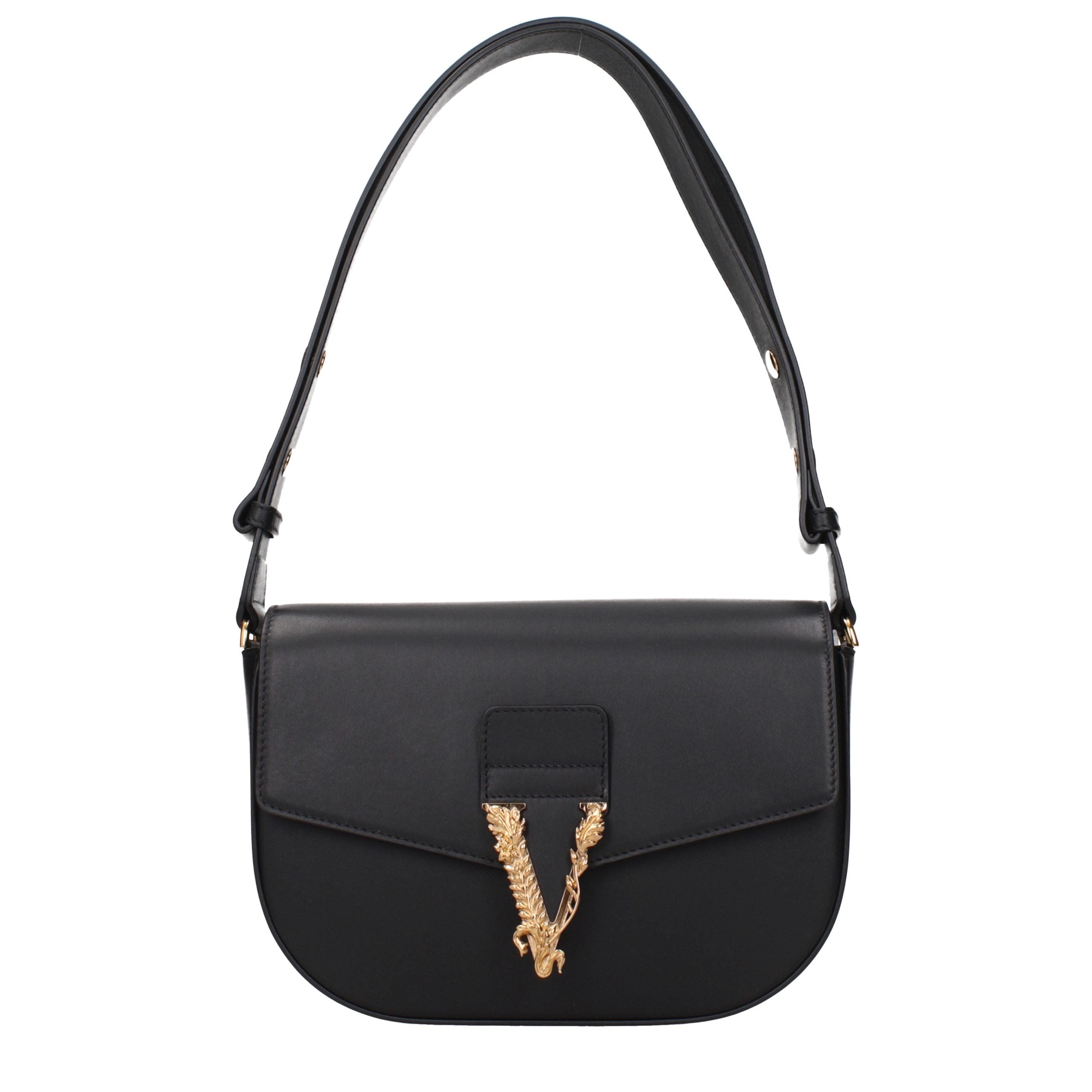 Versace Black Leather Crossbody Bag Versace Xosier
