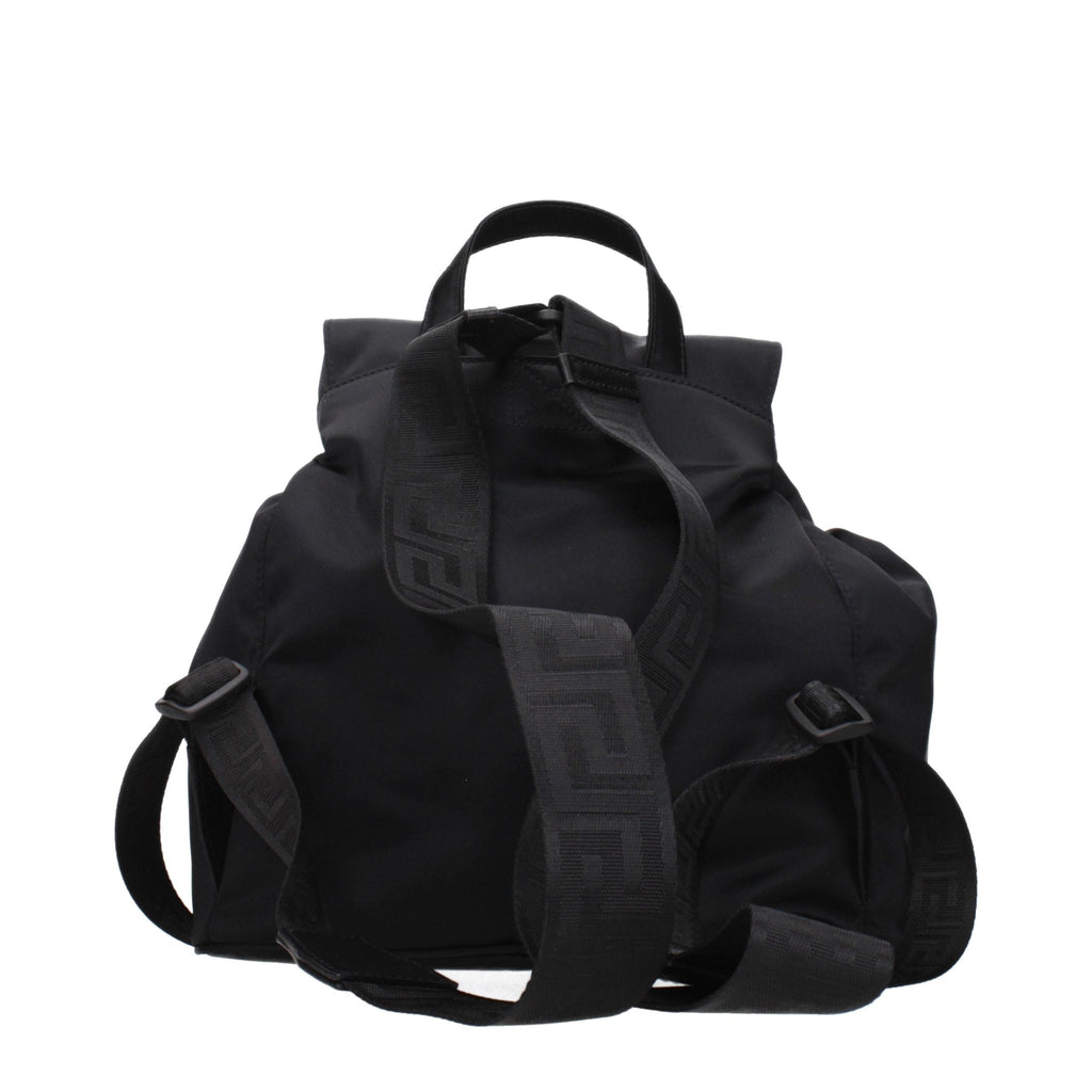 Versace Black Fabric Backpack Versace Xosier