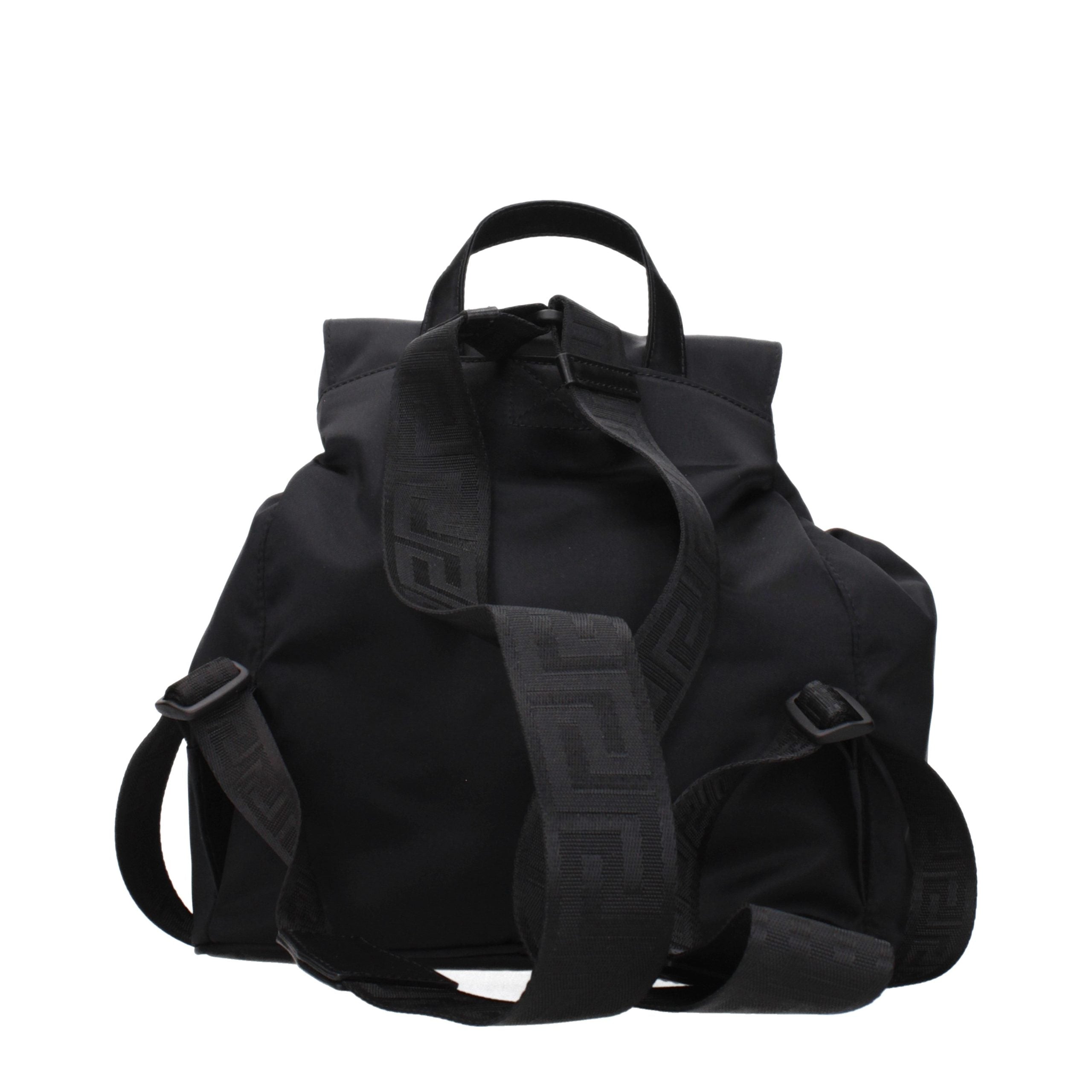 Versace Black Fabric Backpack Versace Xosier