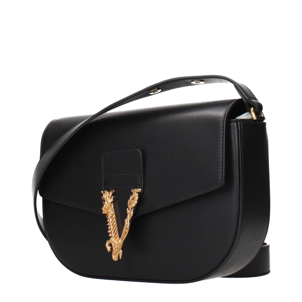 Versace Black Leather Crossbody Bag Versace Xosier