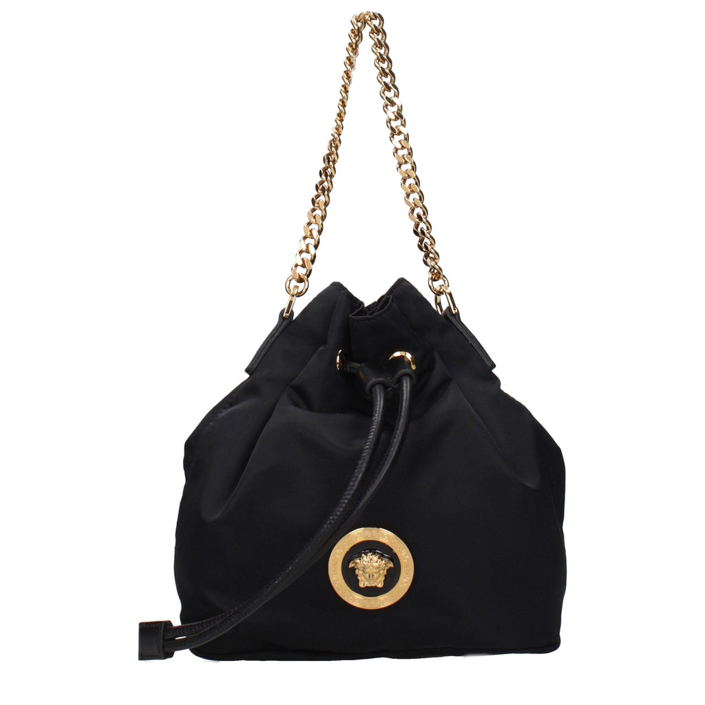 Versace Black Fabric Handbag Versace Xosier