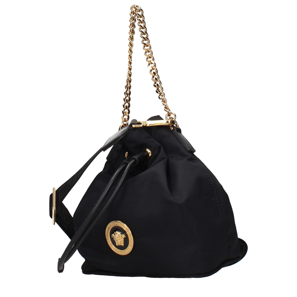 Versace Black Fabric Handbag Versace Xosier