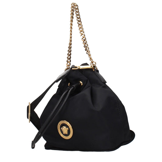 Versace Black Fabric Handbag Versace Xosier