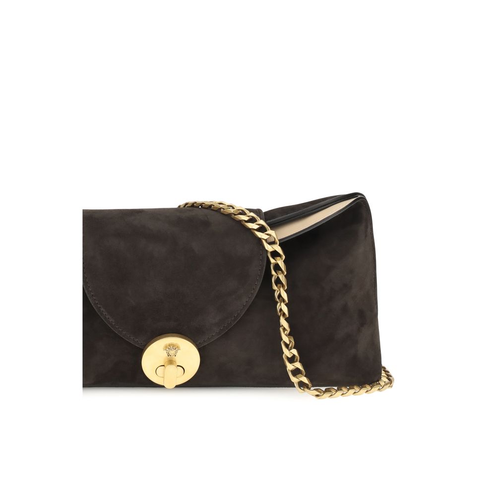 Versace Brown Calf Leather Bos Taurus Shoulder Bag Versace Xosier
