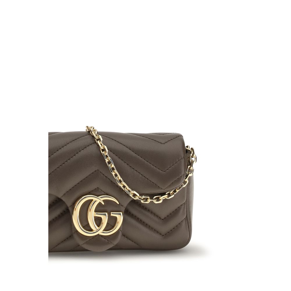 Gucci Brown Calf Leather Bos Taurus Shoulder Bag Gucci Xosier
