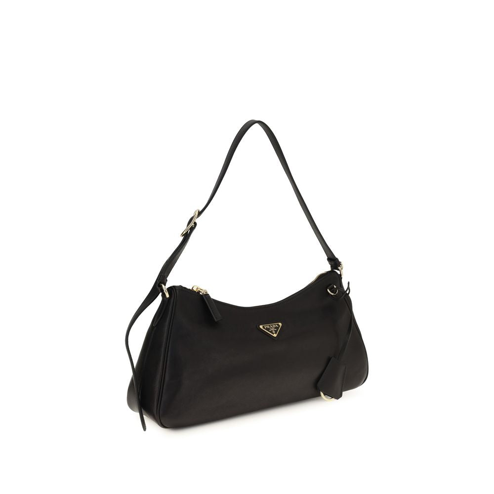 Prada Black Calf Leather Bos Taurus Shoulder Bag Prada Xosier