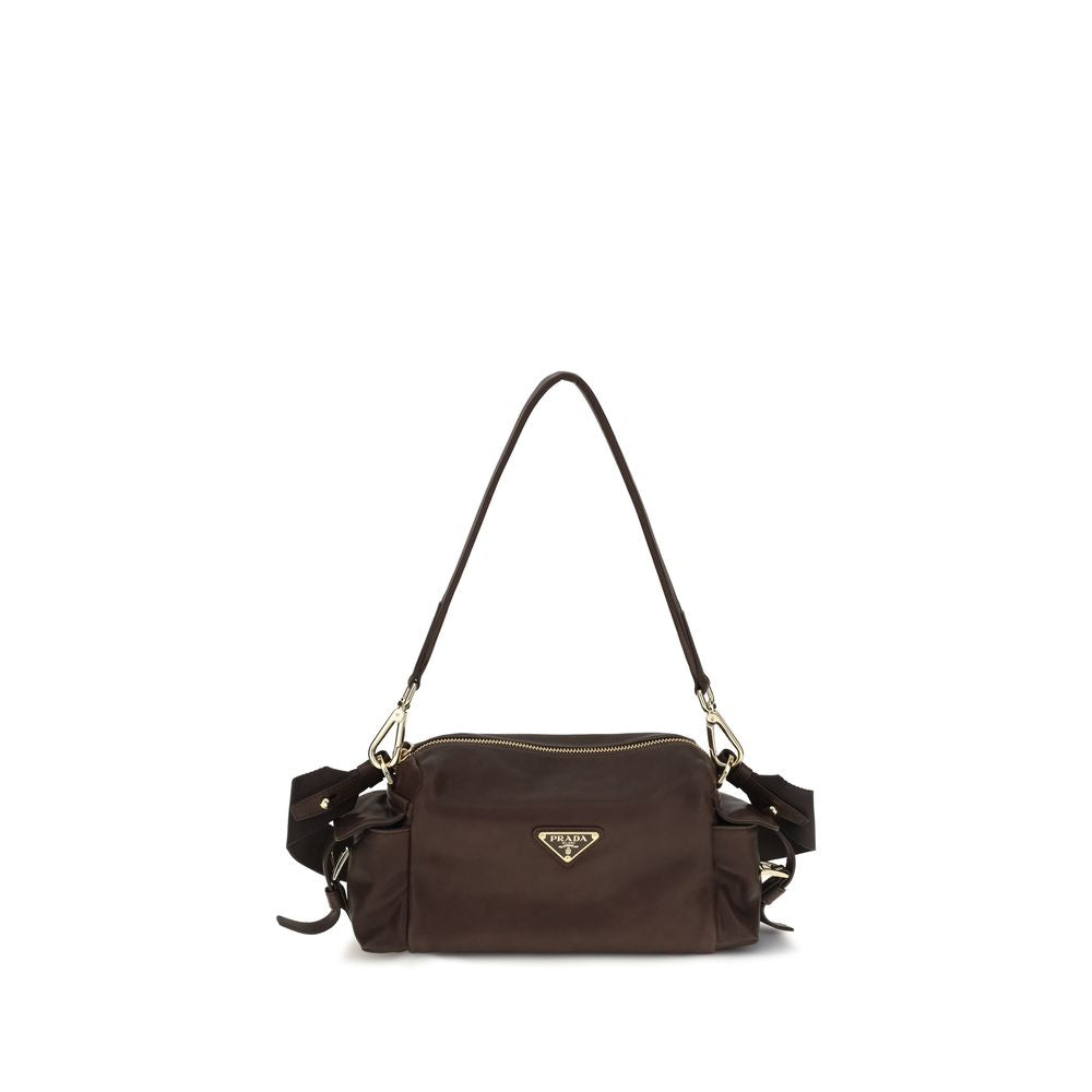 Prada Brown Napa Leather / Calf Bos Taurus Shoulder Bag Prada Xosier