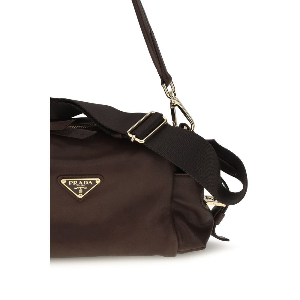 Prada Brown Napa Leather / Calf Bos Taurus Shoulder Bag Prada Xosier
