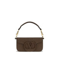 Valentino Garavani Brown Calf Leather Bos Taurus Shoulder Bag Valentino Garavani Xosier