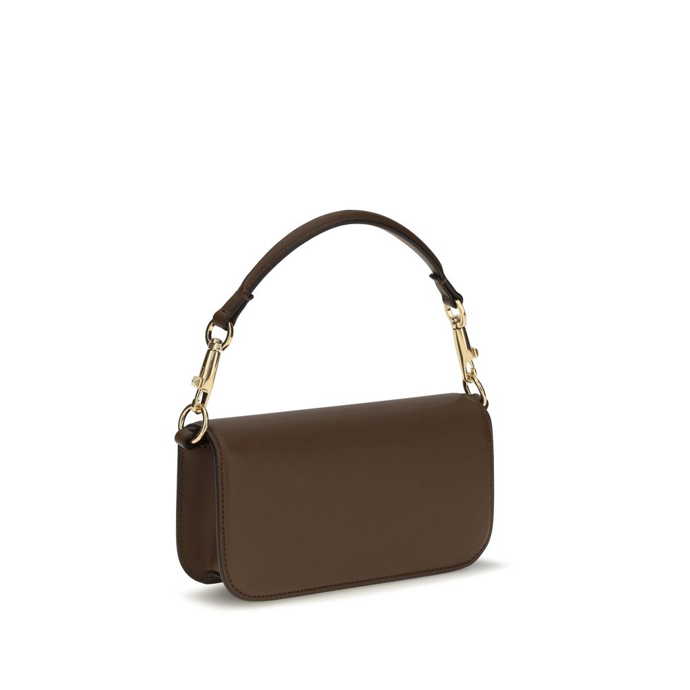 Valentino Garavani Brown Calf Leather Bos Taurus Shoulder Bag Valentino Garavani Xosier
