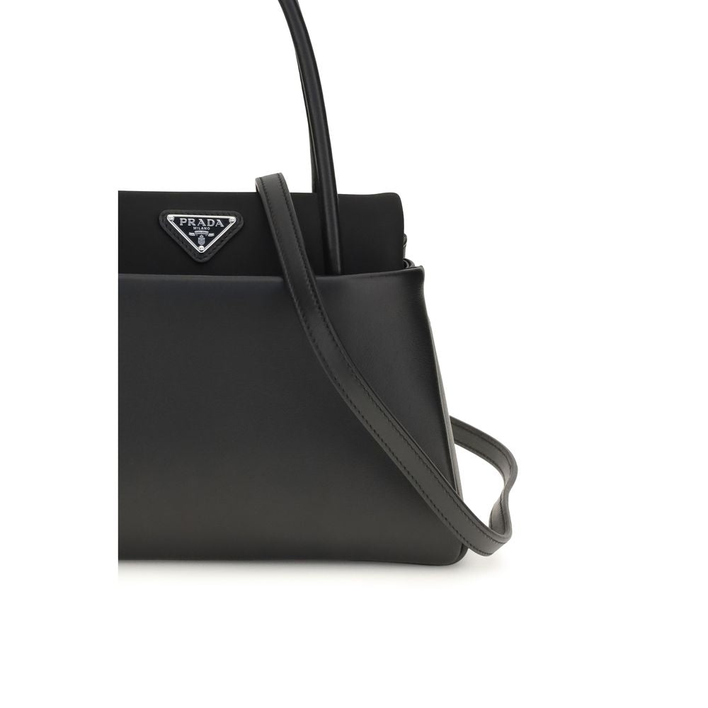 Prada Black Calf Leather Bos Taurus Handbag Prada Xosier