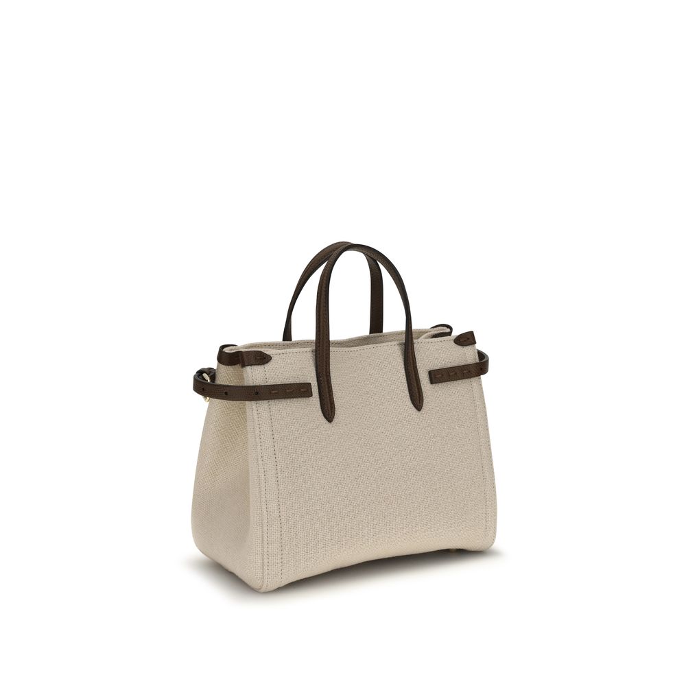 Valentino Garavani Beige Linen Shoulder Bag Valentino Garavani Xosier