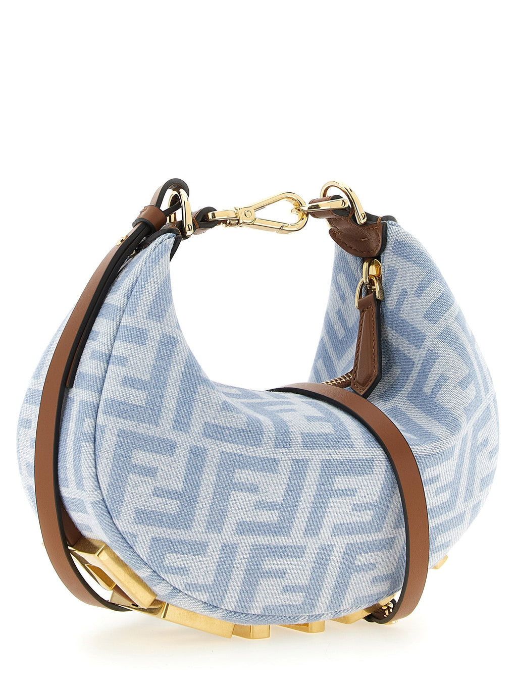 Fendi Blue Cotton Handbag Fendi Xosier