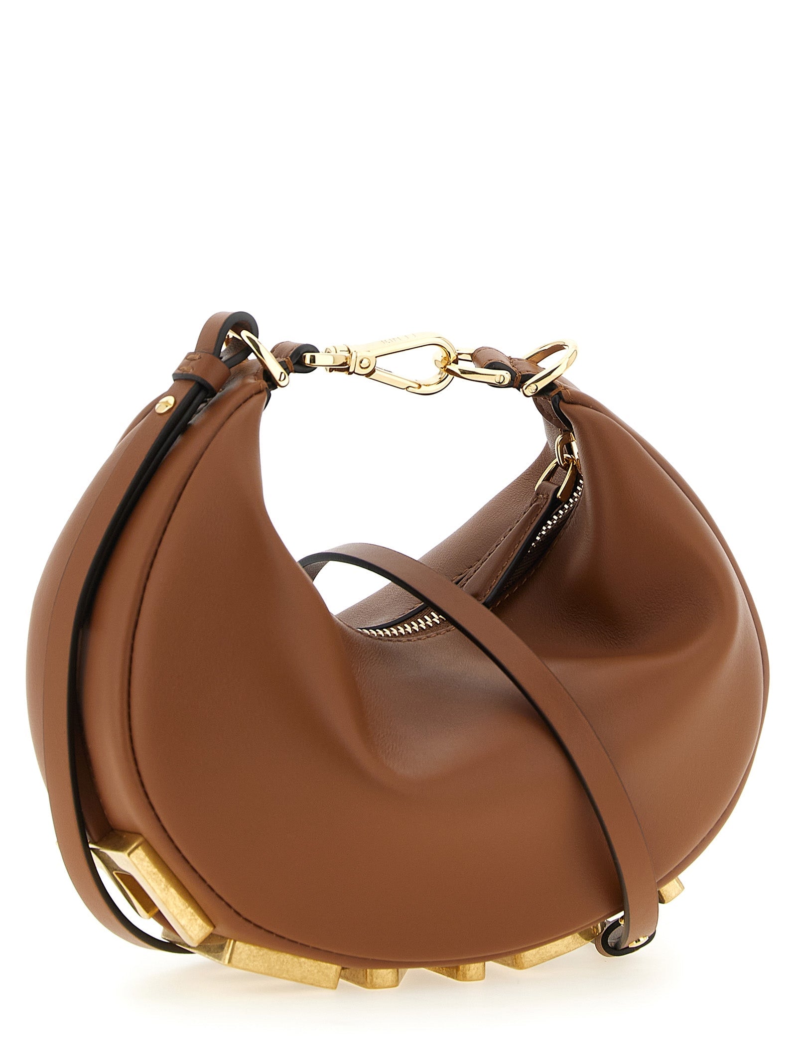 Fendi Brown Calfskin Handbag Fendi Xosier